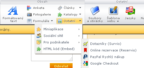 Vkládání dotazníků