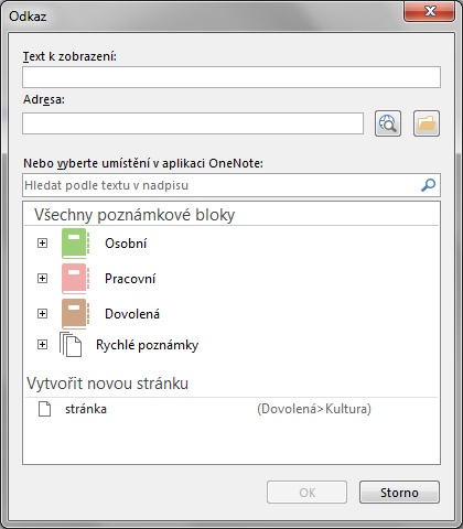 Vytváření odkazů