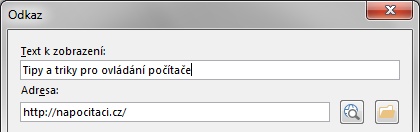 Vloen hypertextovho odkazu