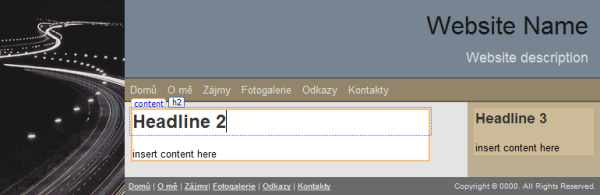 Synchronizace se šablonou