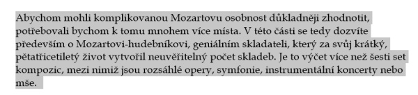 Vybraná část textu