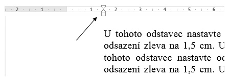 Odsazen text