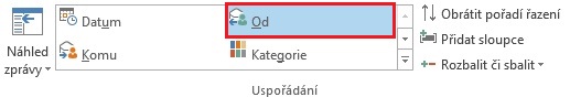 Uspořádání zpráv podle kritéria