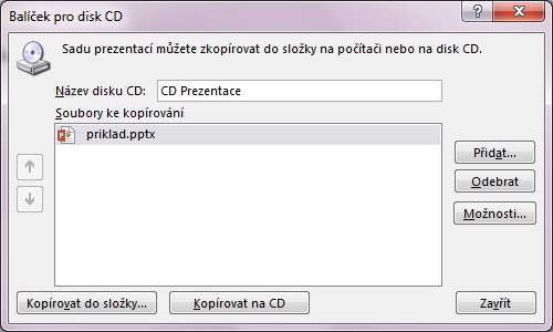 Balíček pro disk CD
